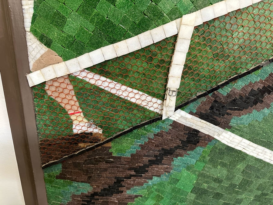 Original Mosaic Handmade By Annette Appel - A Caricature Of Tennis Player Norm Appel Made Over A 10 Year Period Using Jewelry Cut Venetian Tiles And Crushed Marble Over Tempered Masonite 7' 8'W X 43.5'H Estimated Value In 2006 Was $50,000 [Photo 10]