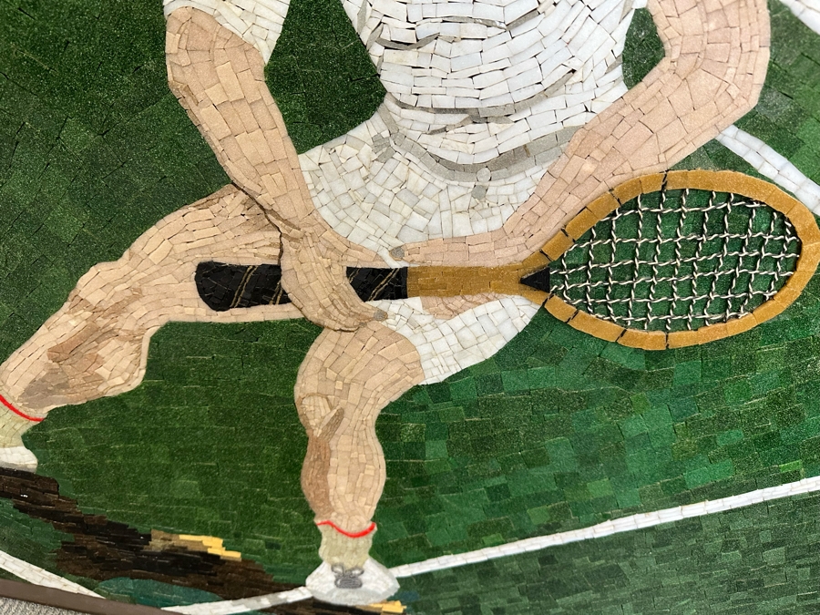 Original Mosaic Handmade By Annette Appel - A Caricature Of Tennis Player Norm Appel Made Over A 10 Year Period Using Jewelry Cut Venetian Tiles And Crushed Marble Over Tempered Masonite 7' 8'W X 43.5'H Estimated Value In 2006 Was $50,000 [Photo 4]