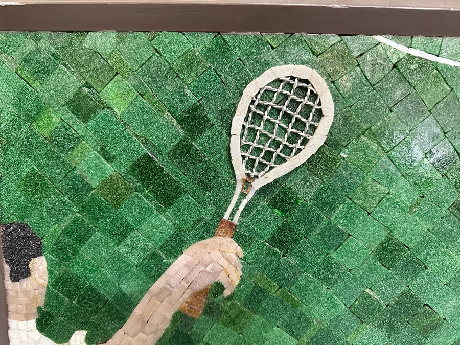 Original Mosaic Handmade By Annette Appel - A Caricature Of Tennis Player Norm Appel Made Over A 10 Year Period Using Jewelry Cut Venetian Tiles And Crushed Marble Over Tempered Masonite 7' 8'W X 43.5'H Estimated Value In 2006 Was $50,000 [Photo 12]