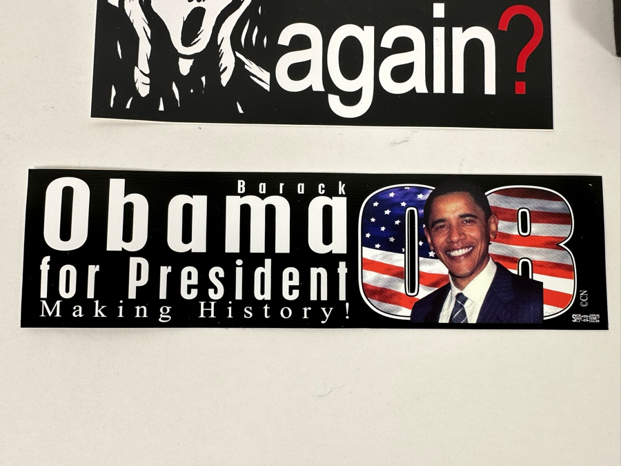 Collection Of Vintage United States Political Presidential Campaingn Buttons And Bumber Stickers [Photo 12]