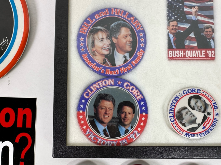 Collection Of Vintage United States Political Presidential Campaingn Buttons And Bumber Stickers [Photo 5]