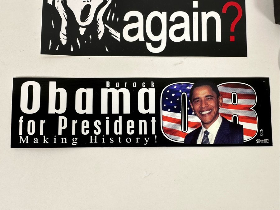 Collection Of Vintage United States Political Presidential Campaingn Buttons And Bumber Stickers [Photo 13]