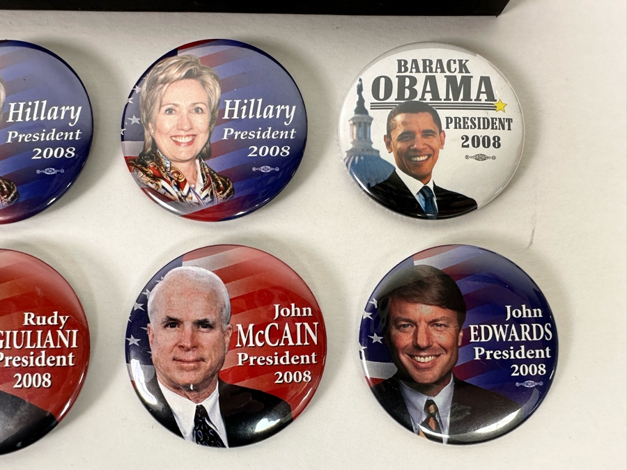 Collection Of Vintage United States Political Presidential Campaingn Buttons And Bumber Stickers [Photo 9]