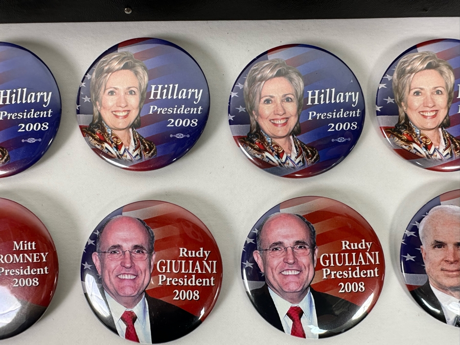 Collection Of Vintage United States Political Presidential Campaingn Buttons And Bumber Stickers [Photo 10]