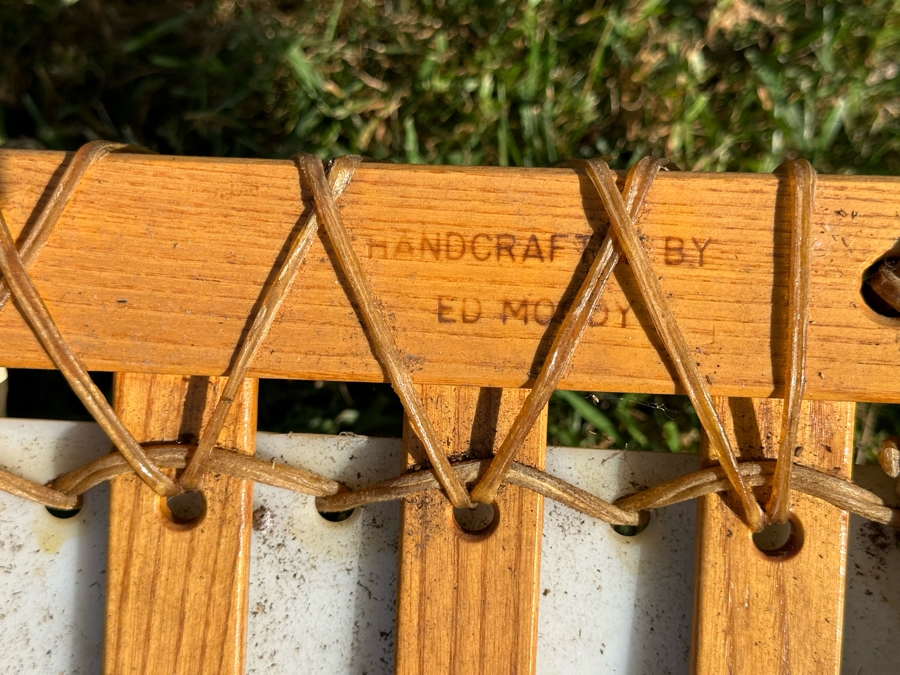 Signed Ed Moody (1911-1994, NH) Fine Handcrafted Iditarod Dog Sled In Excellent Condition 106W X 24D X 35H [Photo 13]