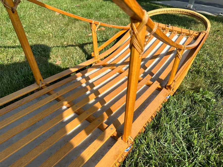 Signed Ed Moody (1911-1994, NH) Fine Handcrafted Iditarod Dog Sled In Excellent Condition 106W X 24D X 35H [Photo 17]
