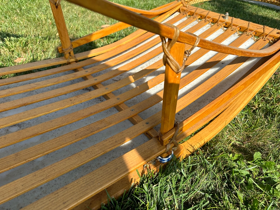 Signed Ed Moody (1911-1994, NH) Fine Handcrafted Iditarod Dog Sled In Excellent Condition 106W X 24D X 35H [Photo 16]