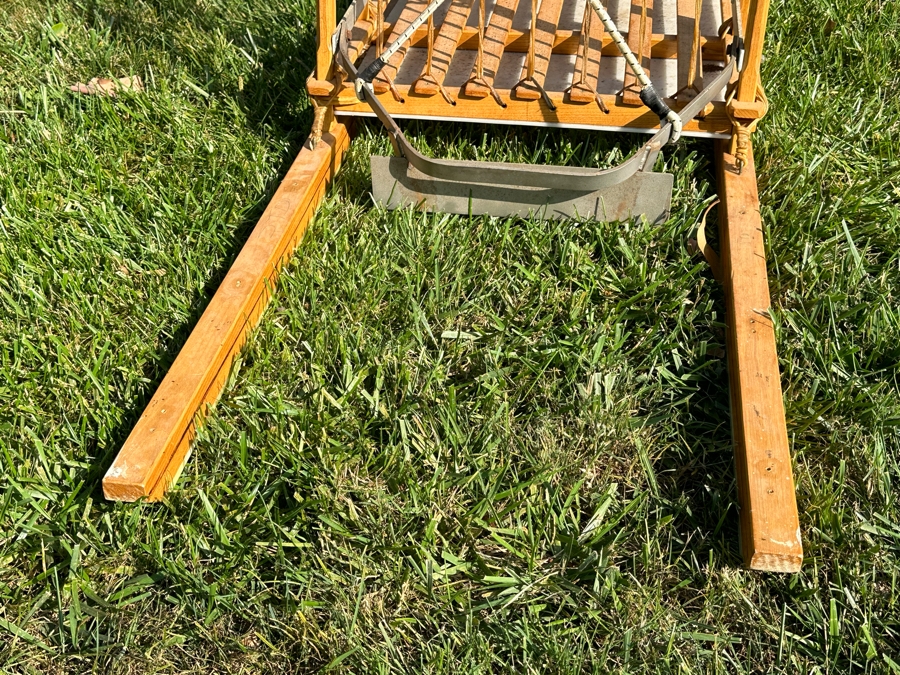 Signed Ed Moody (1911-1994, NH) Fine Handcrafted Iditarod Dog Sled In Excellent Condition 106W X 24D X 35H [Photo 9]