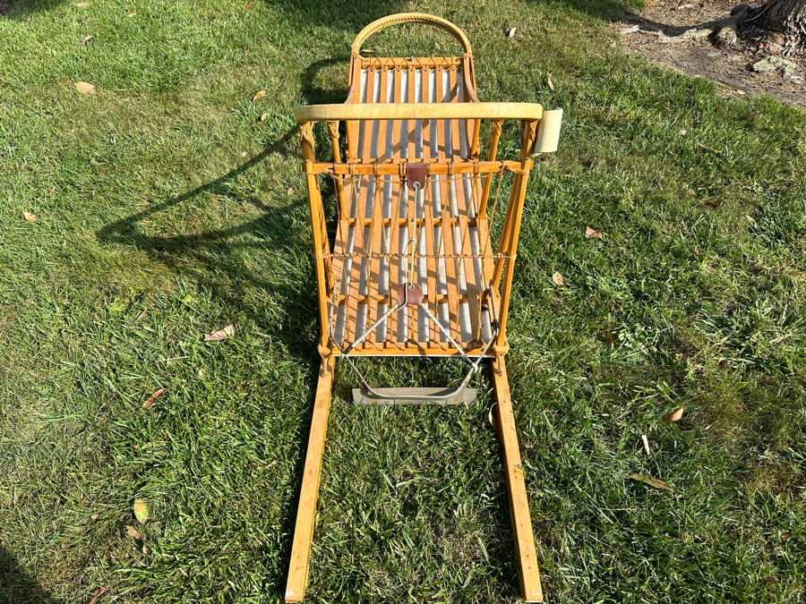 Signed Ed Moody (1911-1994, NH) Fine Handcrafted Iditarod Dog Sled In Excellent Condition 106W X 24D X 35H [Photo 23]