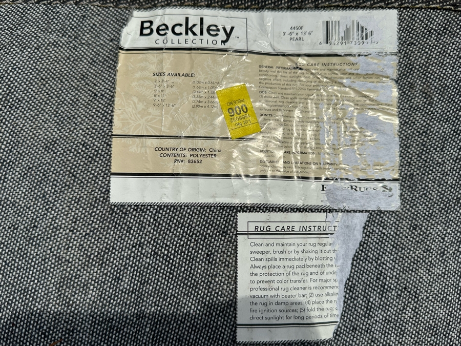Beckley Collection Pearl Color Synthetic Area Rug 9' 6' X 13' 6' [Photo 9]