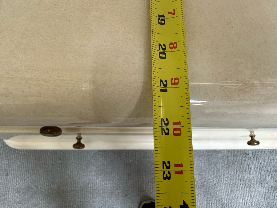 Pair Of Cedar Lined Nightstands With Lighting On Brass Base Modern 1980's / 90's Lacquer Design Very Heavy 41W X 23D X 28H [Photo 12]