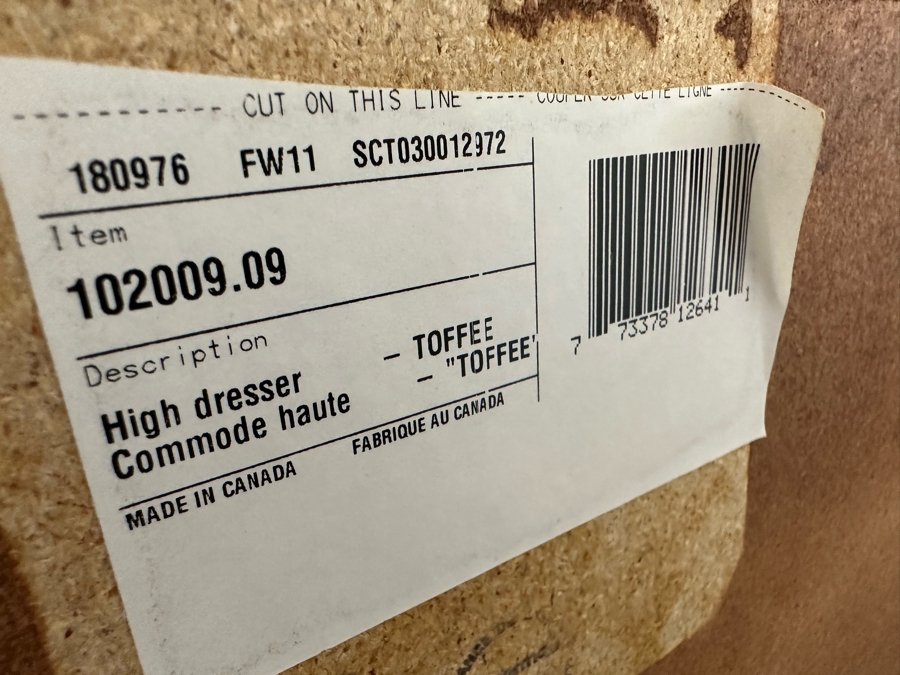 9-Drawer Wooden Chest Of Drawer Dresser In Toffee Color Made In Canada 60W X 21D X 47H [Photo 7]