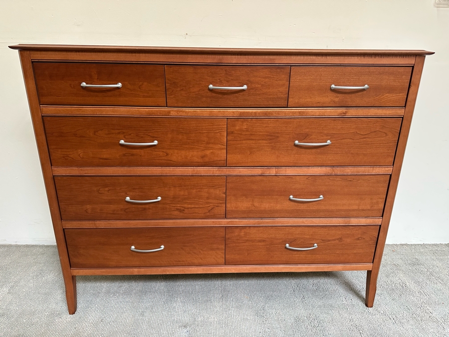 9-Drawer Wooden Chest Of Drawer Dresser In Toffee Color Made In Canada 60W X 21D X 47H [Photo 3]
