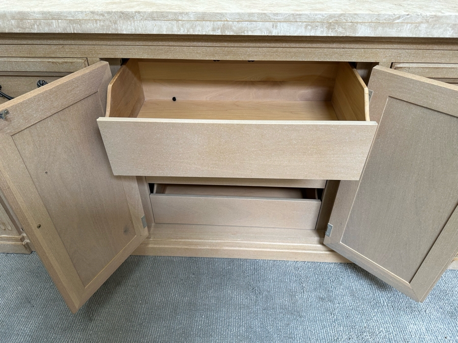 Bel-Aire By Drexel Heritage Wooden Chest Of Drawers Dresser With Marble Top Very Heavy 76.5W X 20D X 36H [Photo 7]