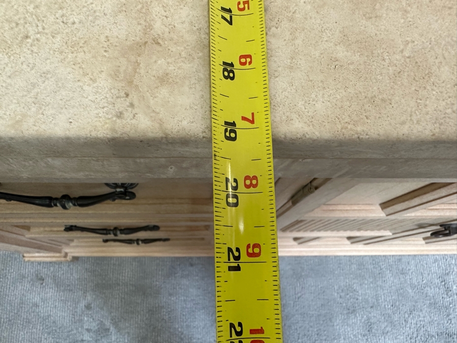 Bel-Aire By Drexel Heritage Wooden Chest Of Drawers Dresser With Marble Top Very Heavy 76.5W X 20D X 36H [Photo 14]