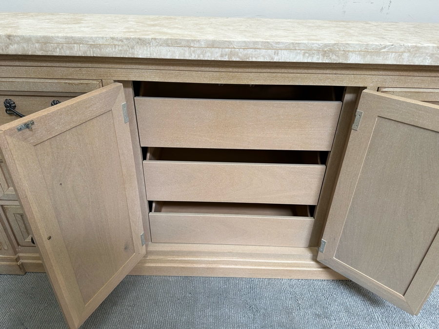 Bel-Aire By Drexel Heritage Wooden Chest Of Drawers Dresser With Marble Top Very Heavy 76.5W X 20D X 36H [Photo 8]