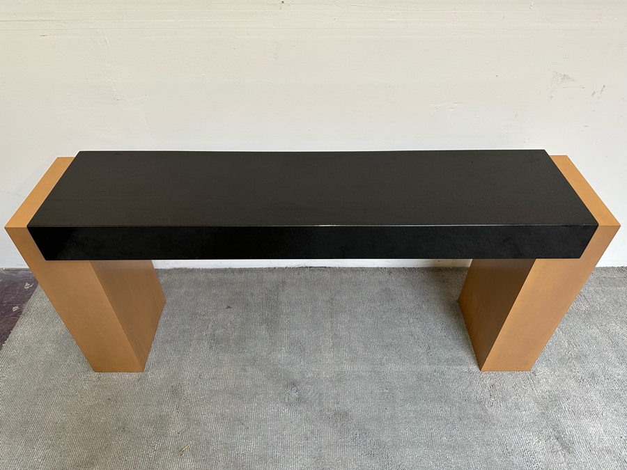 Contemporary Wooden And Marble Sofa Entry Table By Gina B Furniture Of Los Angeles, CA 72W X 16D X 32.5H [Photo 7]