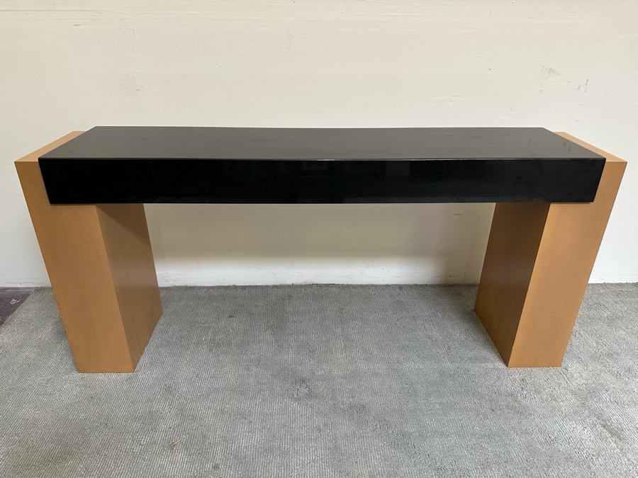 Contemporary Wooden And Marble Sofa Entry Table By Gina B Furniture Of Los Angeles, CA 72W X 16D X 32.5H [Photo 5]