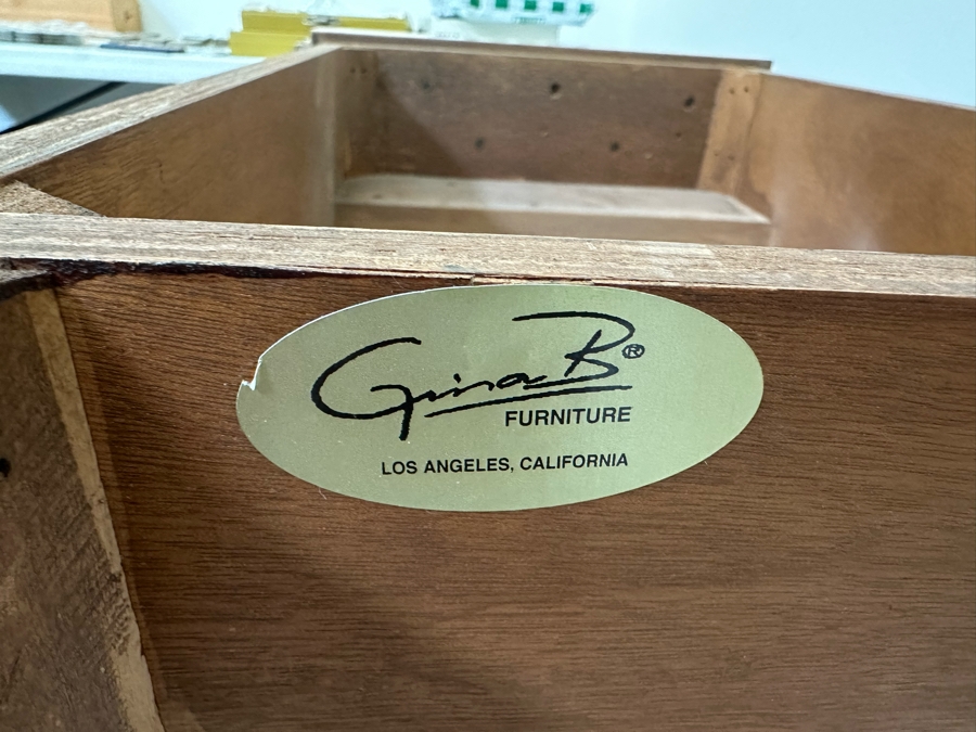 Contemporary Wooden And Marble Sofa Entry Table By Gina B Furniture Of Los Angeles, CA 72W X 16D X 32.5H [Photo 3]