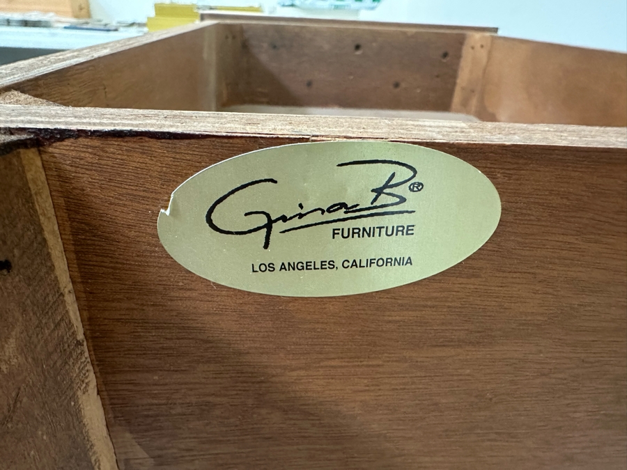 Contemporary Wooden And Marble Sofa Entry Table By Gina B Furniture Of Los Angeles, CA 72W X 16D X 32.5H [Photo 2]