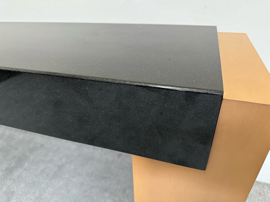 Contemporary Wooden And Marble Sofa Entry Table By Gina B Furniture Of Los Angeles, CA 72W X 16D X 32.5H [Photo 8]