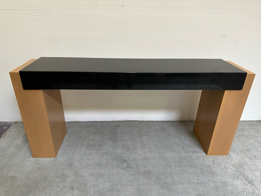 Contemporary Wooden And Marble Sofa Entry Table By Gina B Furniture Of Los Angeles, CA 72W X 16D X 32.5H [Photo 10]