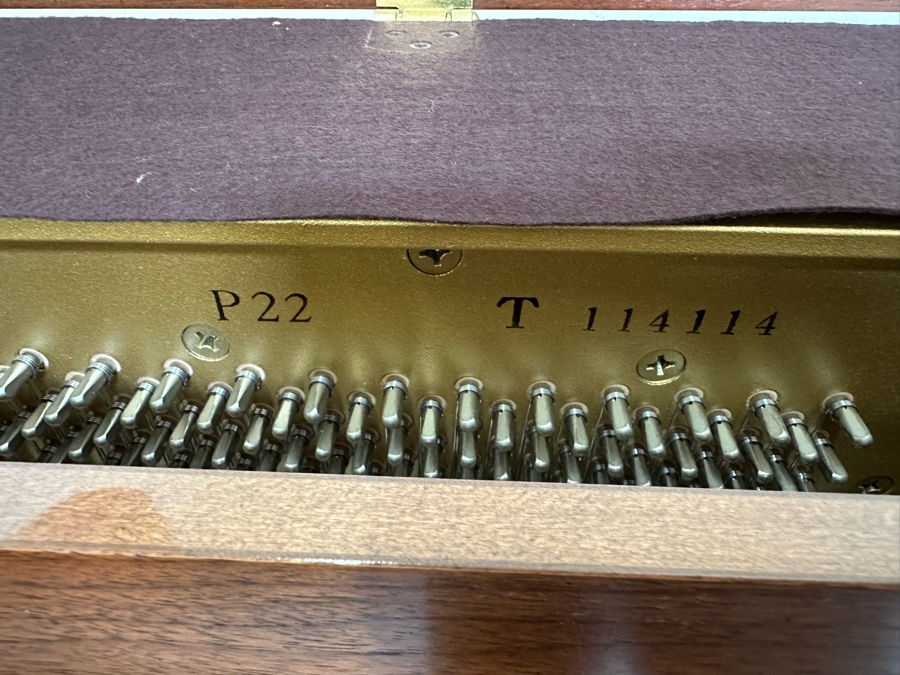 YAMAHA Acoustic P22 Upright Piano In Walnut With Bench 59W X 23.5D X 45.5H [Photo 11]