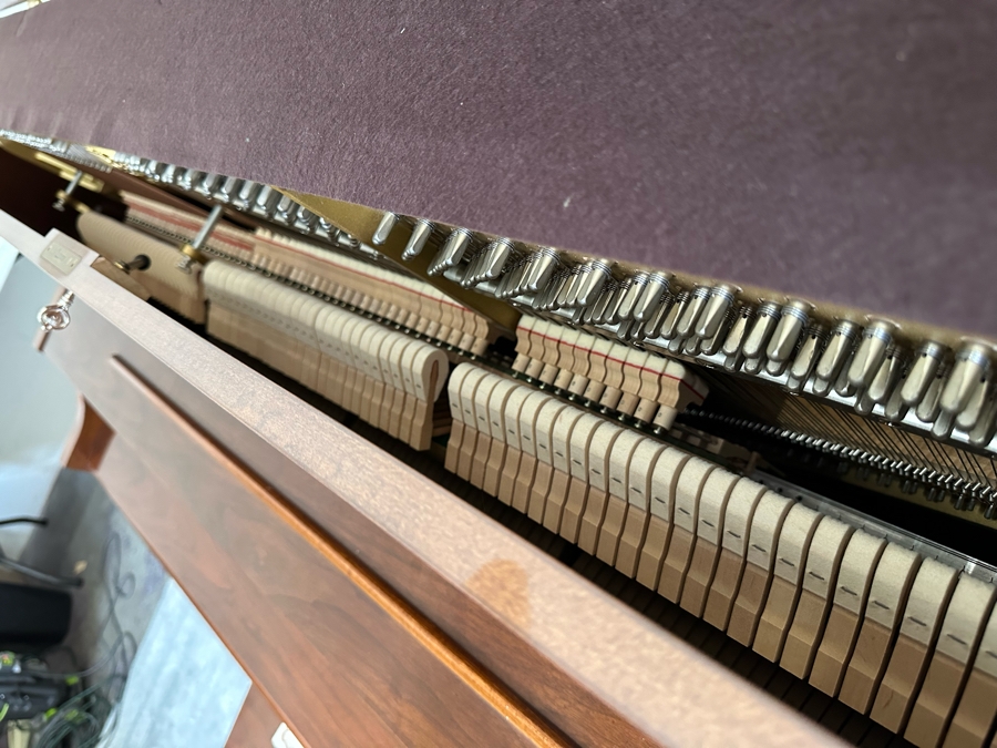 YAMAHA Acoustic P22 Upright Piano In Walnut With Bench 59W X 23.5D X 45.5H [Photo 13]