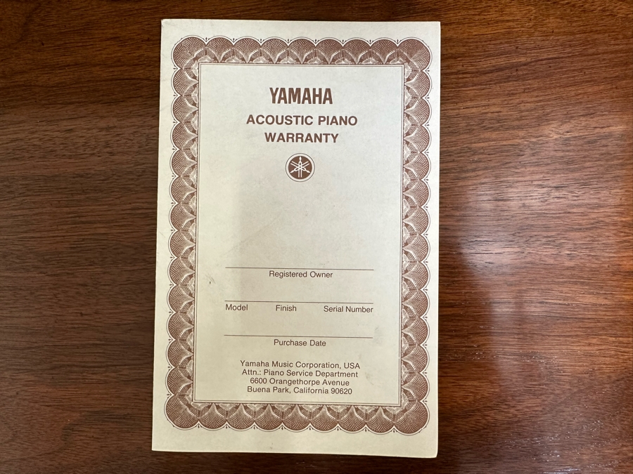 YAMAHA Acoustic P22 Upright Piano In Walnut With Bench 59W X 23.5D X 45.5H [Photo 15]