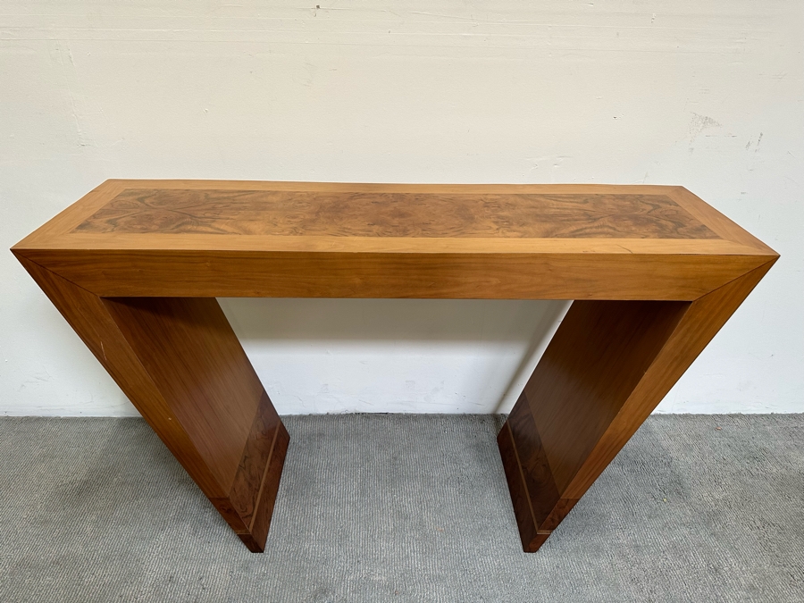 Stunning Contemporary Angular Wooden Console Sofa Table 58W X 17D X 34.5H [Photo 3]