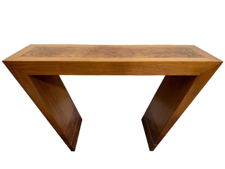 Stunning Contemporary Angular Wooden Console Sofa Table 58W X 17D X 34.5H [Photo 1]