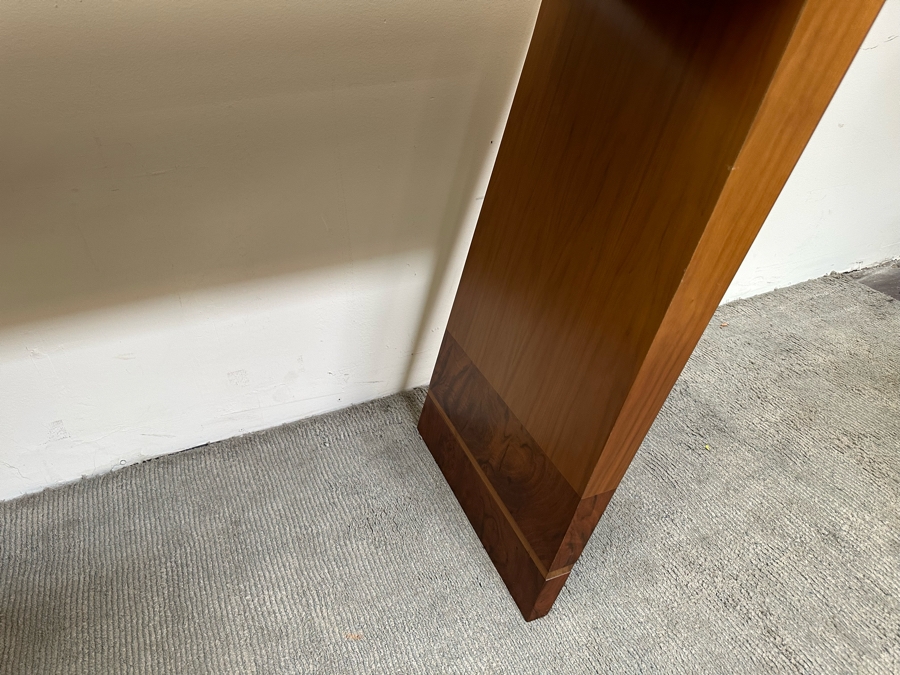 Stunning Contemporary Angular Wooden Console Sofa Table 58W X 17D X 34.5H [Photo 5]