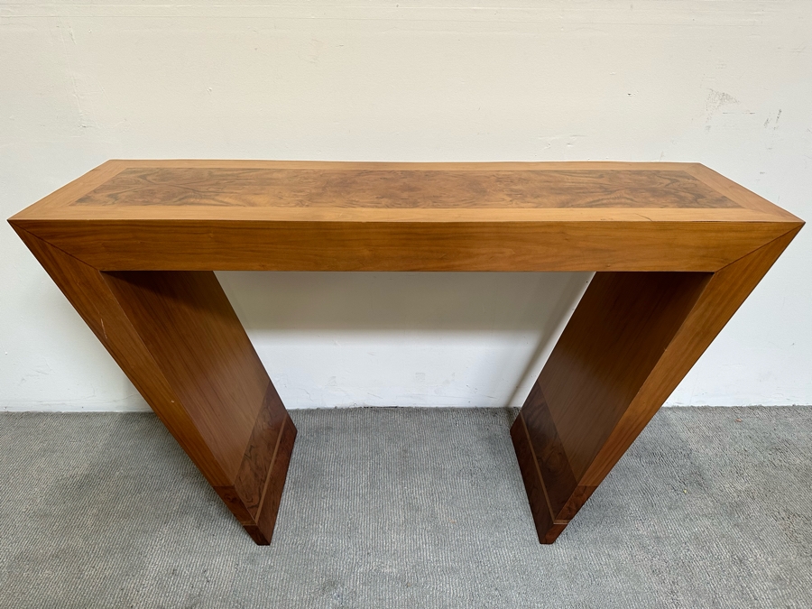 Stunning Contemporary Angular Wooden Console Sofa Table 58W X 17D X 34.5H [Photo 2]