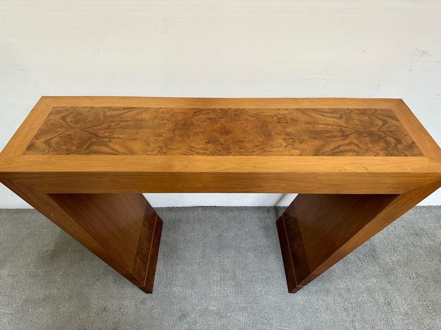 Stunning Contemporary Angular Wooden Console Sofa Table 58W X 17D X 34.5H [Photo 6]