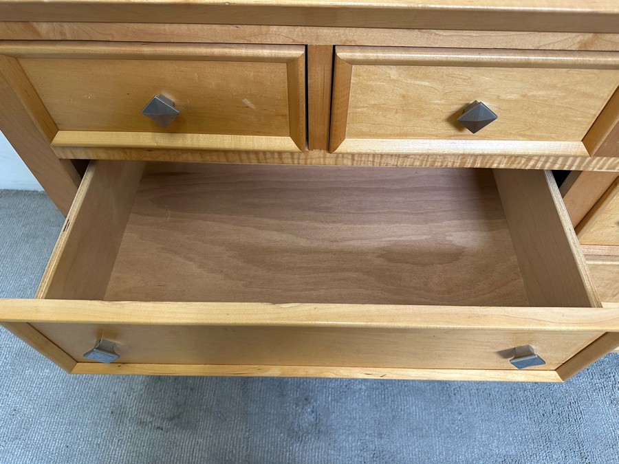 10-Drawer Light Blonde Wooden Chest Of Drawers Dresser 63.5W X 20D X 39H [Photo 5]