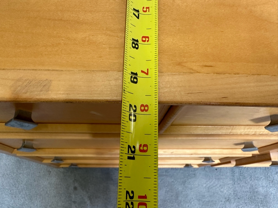 10-Drawer Light Blonde Wooden Chest Of Drawers Dresser 63.5W X 20D X 39H [Photo 7]