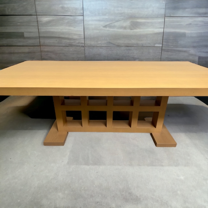 Contemporary Wooden Light Brown Dining Table 48W X 42D X 28.5H [Photo 1]