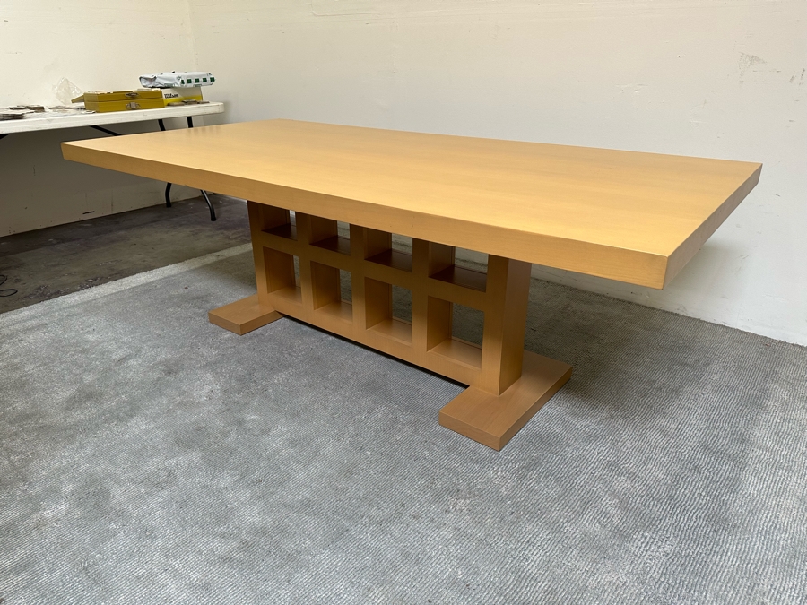 Contemporary Wooden Light Brown Dining Table 48W X 42D X 28.5H