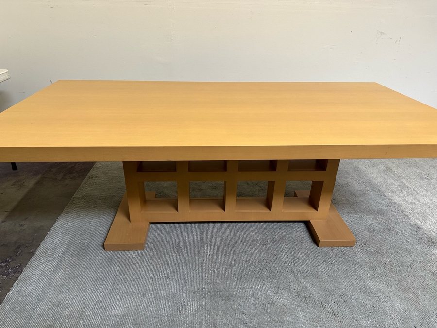Contemporary Wooden Light Brown Dining Table 48W X 42D X 28.5H [Photo 4]
