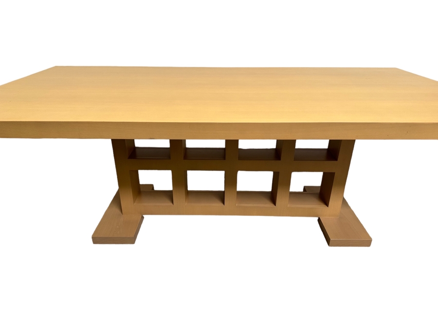 Contemporary Wooden Light Brown Dining Table 48W X 42D X 28.5H [Photo 2]