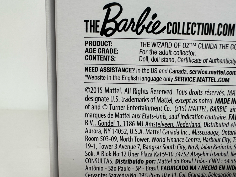 The Wizard Of Oz Glinda The Good Witch Limited Edition Of 5,500 Gold Label Collection Mattel Barbie Doll 2015 New In Box CJF31 [Photo 17]