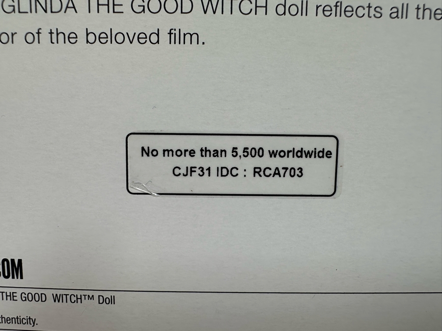 The Wizard Of Oz Glinda The Good Witch Limited Edition Of 5,500 Gold Label Collection Mattel Barbie Doll 2015 New In Box CJF31 [Photo 15]