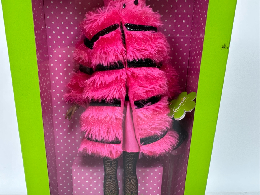 Fushsia 'N Fur Francie Limited Edition Of 4,000 Gold Label Collection Genuine Silkstone Body Mattel Barbie Doll 2012 New In Box W3517 [Photo 5]