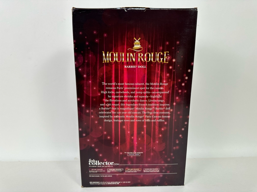 Moulin Rouge Limited Edition of 5,500 Gold Label Collection Mattel Barbie Doll 2011 New In Box T7910 [Photo 9]