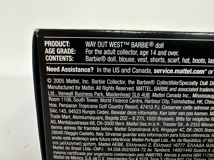 Pin Up Girls Collection Way Out West Limited Edition Of 25,000 Gold Label Collection Mattel Barbie Doll 2005 New In Box J0934 [Photo 14]