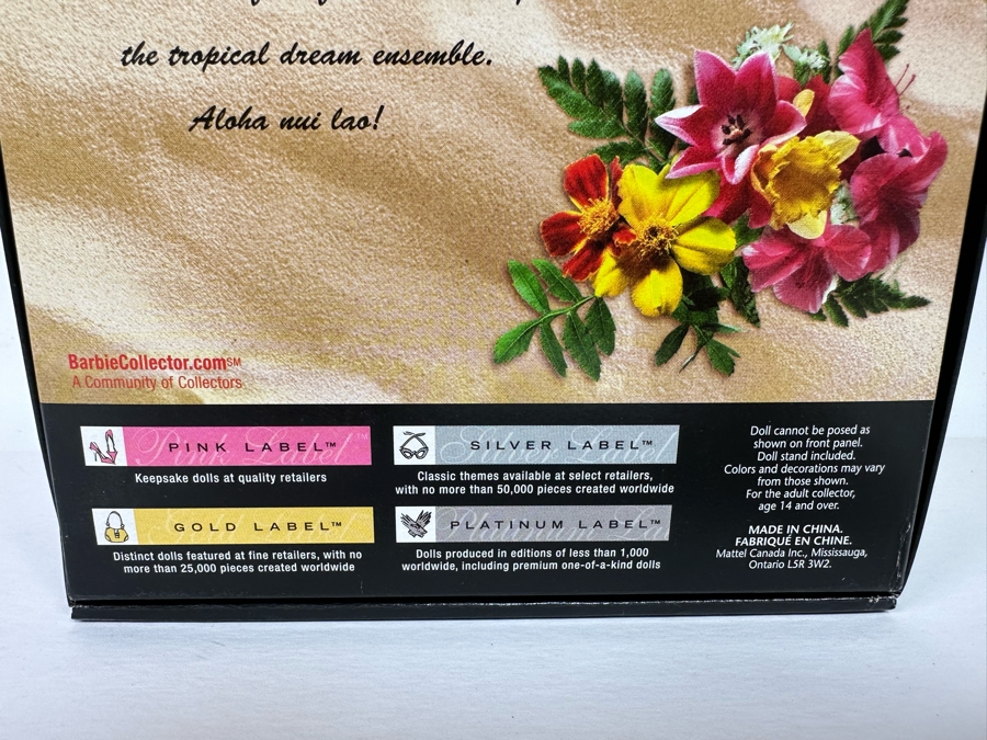 Pin-Up Girls Collection Hula Honey Limited Edition of 25,000 Gold Label Collection Mattel Barbie Doll 2006 New In Box J0951 [Photo 13]