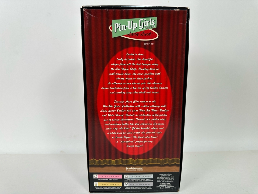 Pin Up Girls Collection Lady Luck Limited Edition Of 25,000 Gold Label Collection Mattel Barbie Doll 2006 New In Box J0952 [Photo 9]