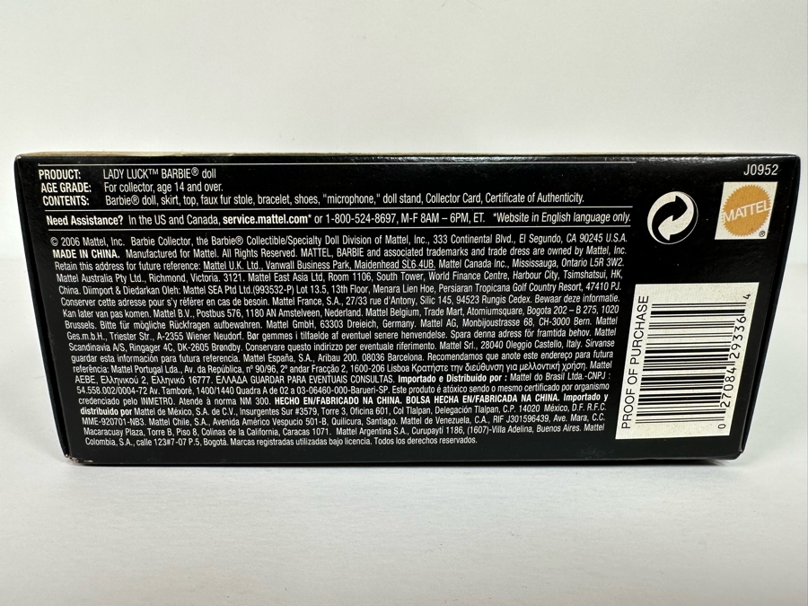 Pin Up Girls Collection Lady Luck Limited Edition Of 25,000 Gold Label Collection Mattel Barbie Doll 2006 New In Box J0952 [Photo 11]