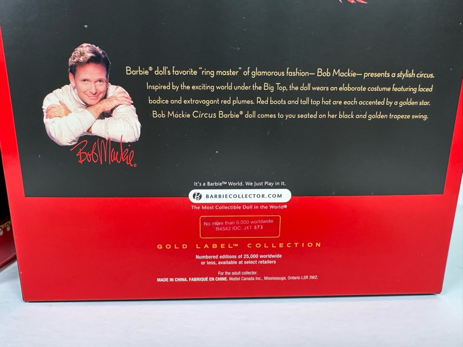 Bob Mackie Circus Limited Edition Of 25,000 Gold Label Collection Mattel Barbie Doll 2010 New In Box R4542 [Photo 13]