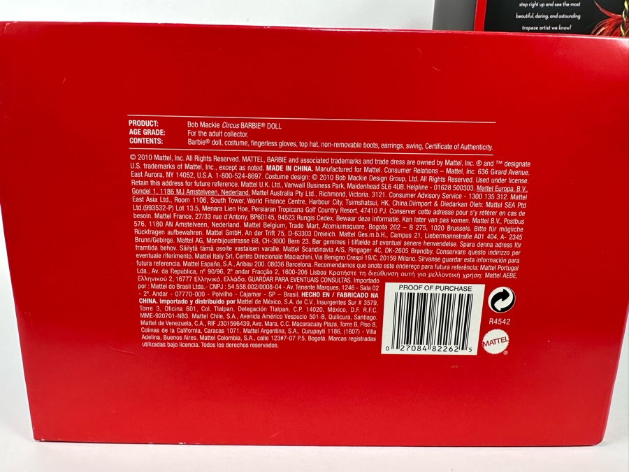 Bob Mackie Circus Limited Edition Of 25,000 Gold Label Collection Mattel Barbie Doll 2010 New In Box R4542 [Photo 15]